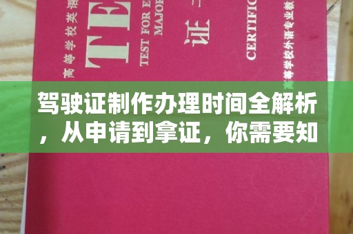 平陆驾驶证制作办理时间全解析，从申请到拿证，你需要知道的一切