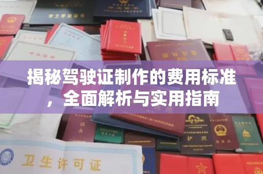 平陆揭秘驾驶证制作的费用标准，全面解析与实用指南