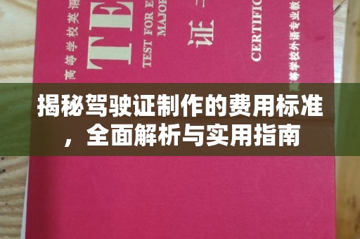 平陆揭秘驾驶证制作的费用标准，全面解析与实用指南