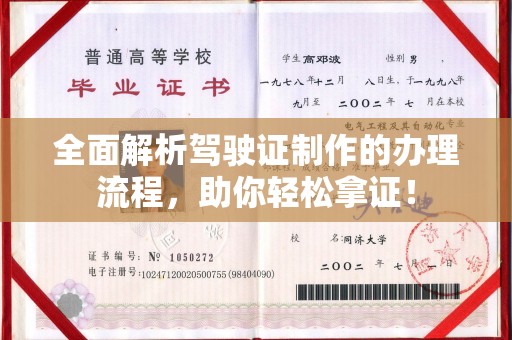 平陆全面解析驾驶证制作的办理流程，助你轻松拿证！
