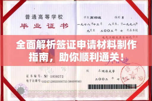 平陆全面解析签证申请材料制作指南，助你顺利通关！