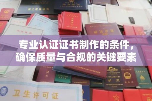 平陆专业认证证书制作的条件，确保质量与合规的关键要素