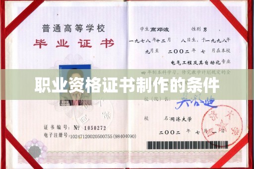 平陆职业资格证书制作的条件